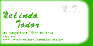 melinda todor business card